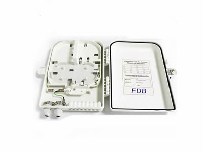 1*4 PLC Splitter Outdoor Fiber Optic Distribution Box 12 Core